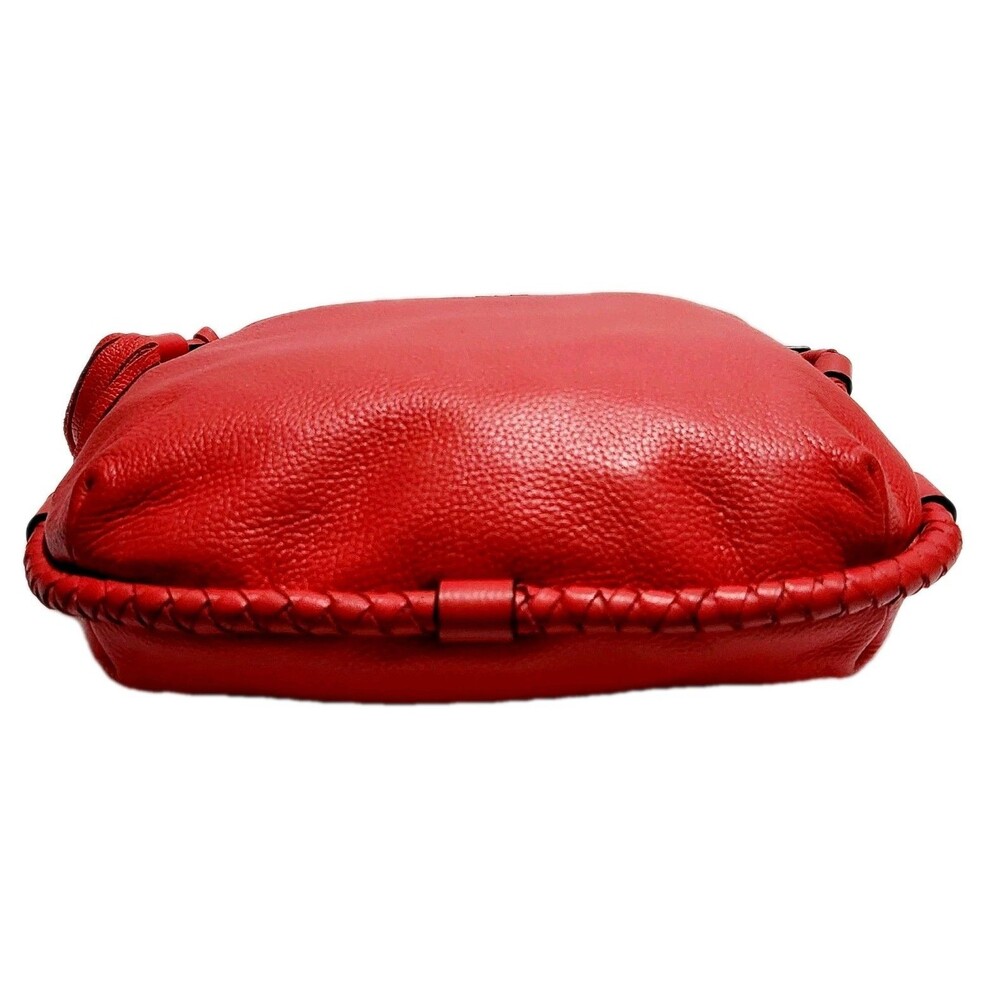 TAHARI ALS Leather Shoulder Bag Hobo With Tassel - Picture 7 of 13